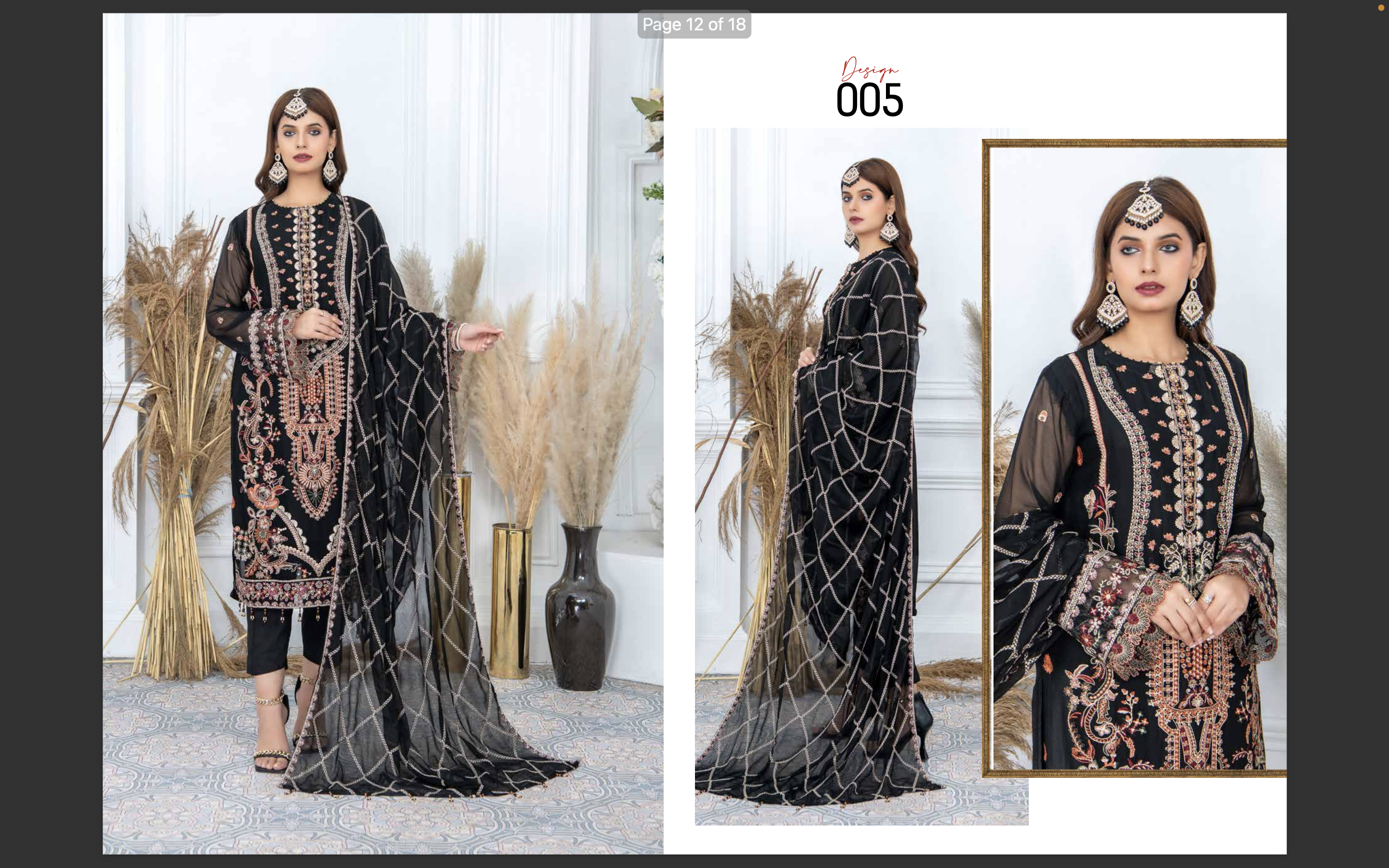 Original Pakistani Noors SIMRA Luxury Chiffon Three Piece – HP-3PP-301-Model-5