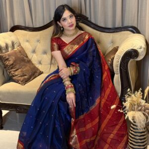 Authentic Mashlaish Cotton Buti Saree - মাশ্লাইশ কটন শাড়ি - HP-MC-202-Model-6