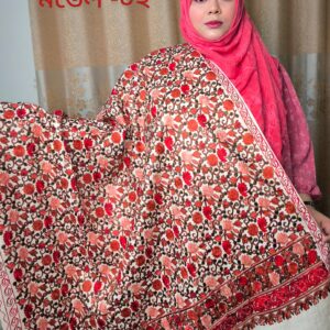 Original Ladies Designer Kashmiri Pashmina Shawl- HP127-Off white-Model-02