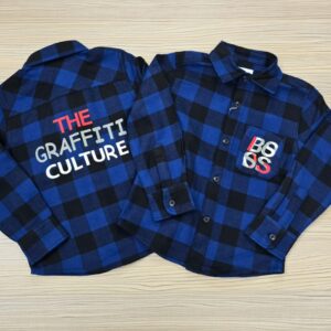 Flannel Boy's Shirt - HP-BFF-24-08-Blue-Model-1