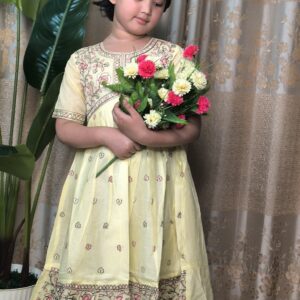 ALIA CUT LUKHNAW KURTI Yellow - HPG-02-Model-3