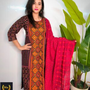 AARONG COTTON BLACK QUEEN DRESS - HPL-02