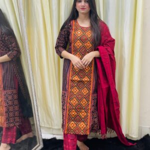 PREMIUM AARONG COTTON DRESS - HPL-02-Model-4